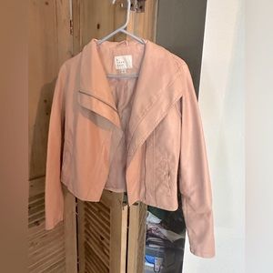 Pink faux leatherjacket